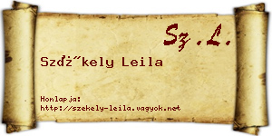 Székely Leila névjegykártya